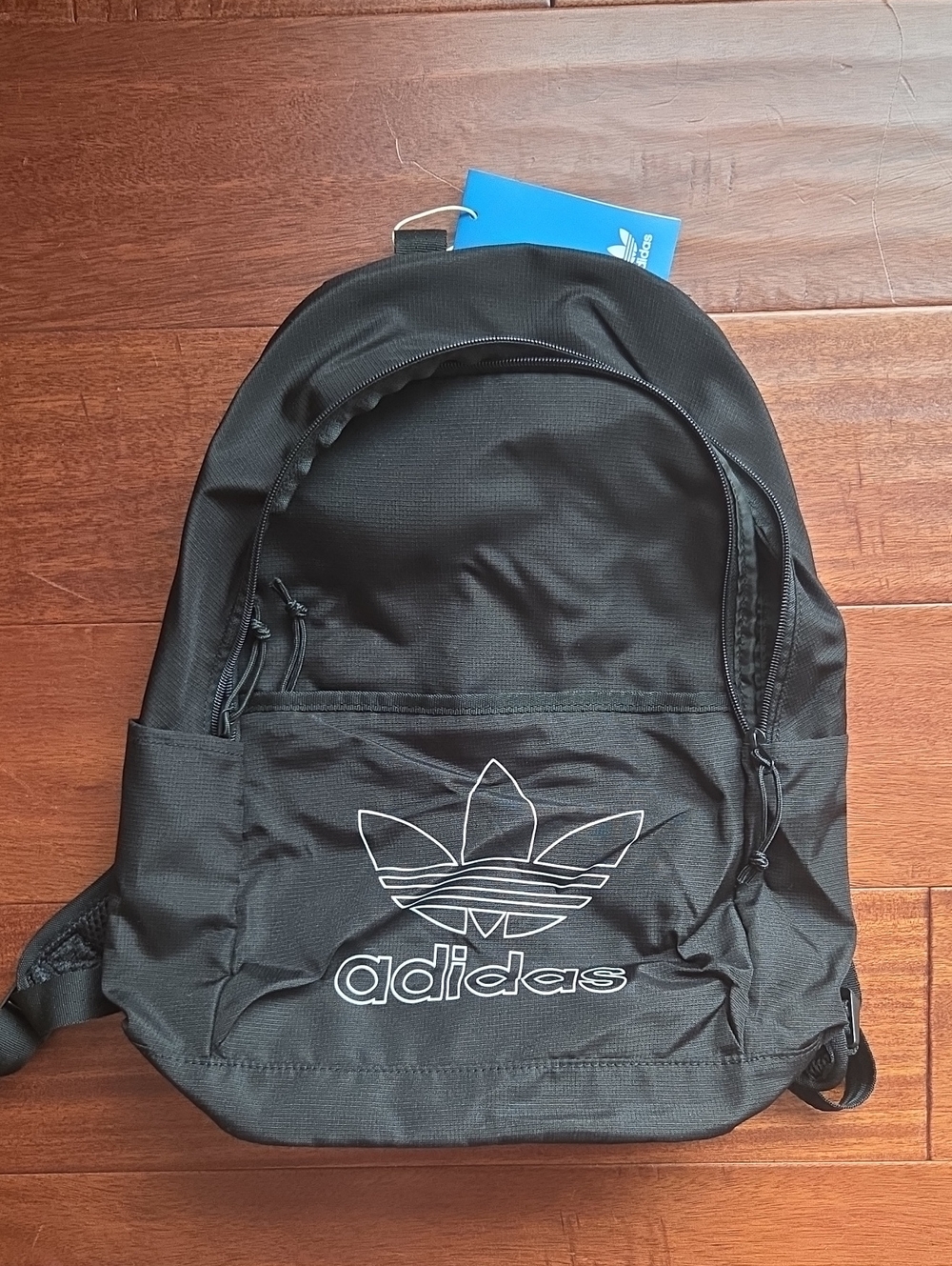 adidas Black Trefoil Logo Backpack for Men